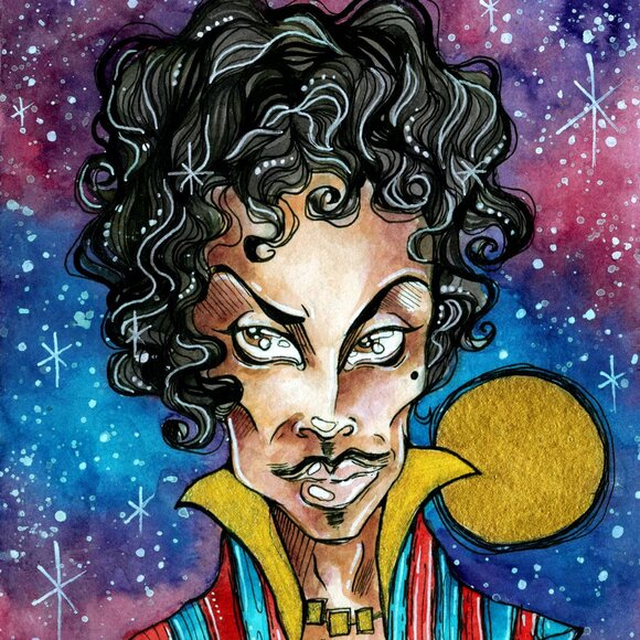 Prince Rogers Nelson 1980s Art Print The Artist Formerly Known as Prince - Picture 1 of 2